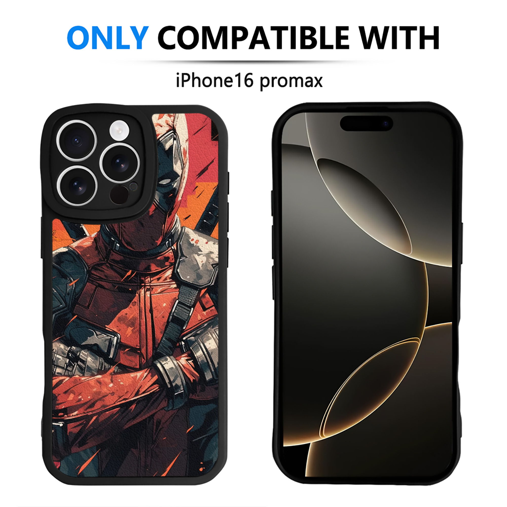（画像用） Deadpool デッドプール 【iPhone 16シリーズ対応】シリコンスマホケース（レザー調） 材質：シリコン